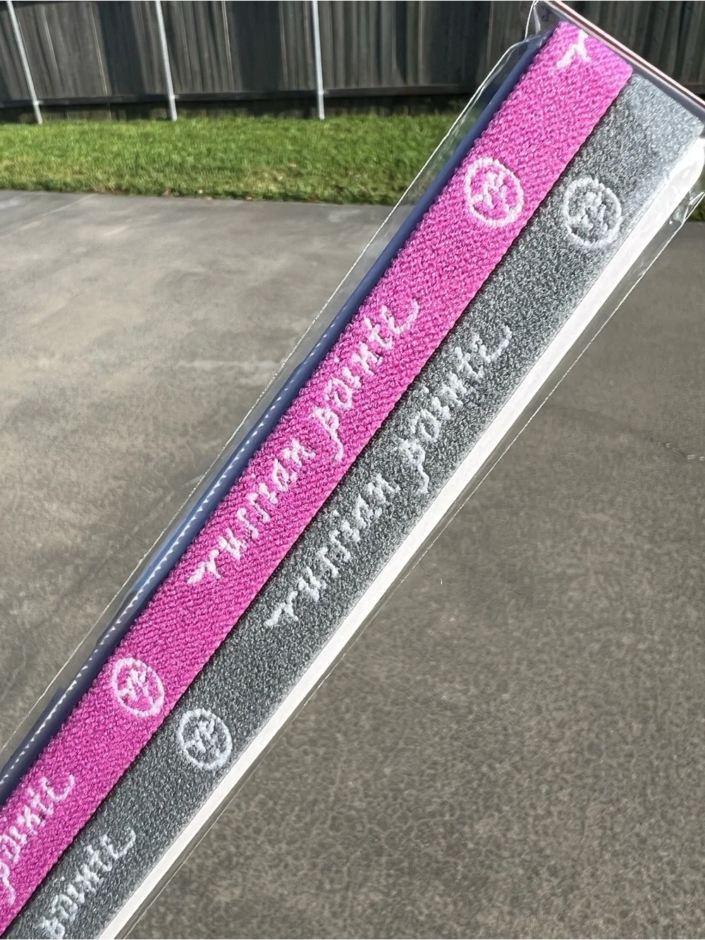 NEW RUSSIAN POINTE Elastic HeadBands with 1 Pink and 1 Gray